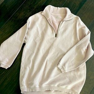 Lavender half zip Aerie ribbed sweatshirt medium